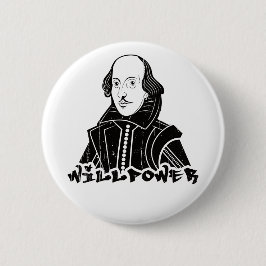 Willpower Will Shakespeare Portrait Ronde Button 5,7 Cm