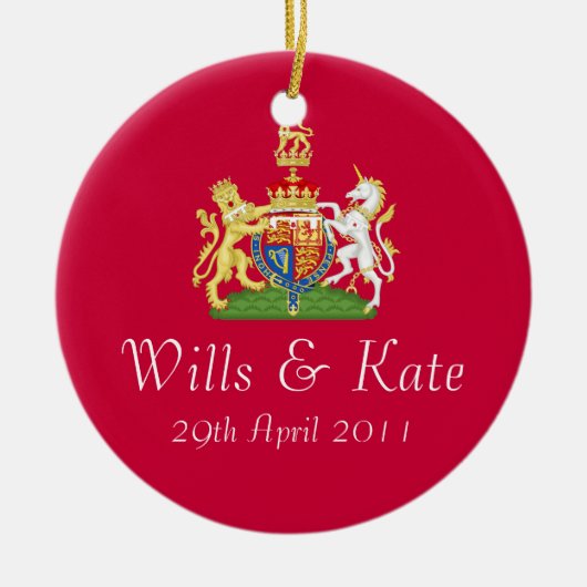Wills and Kate Royal Wedding Keepomwille Ornament (Voorkant)