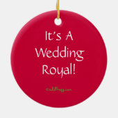 Wills and Kate Royal Wedding Keepomwille Ornament (Achterkant)