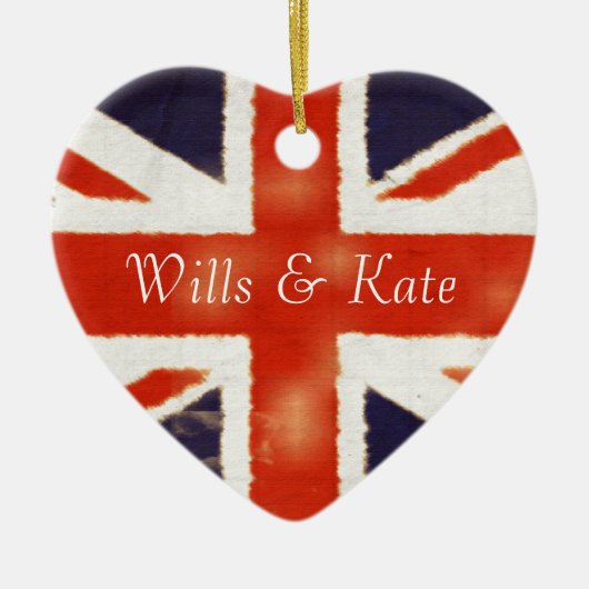 Wills and Kate  Union Jack Ornament (Voorkant)