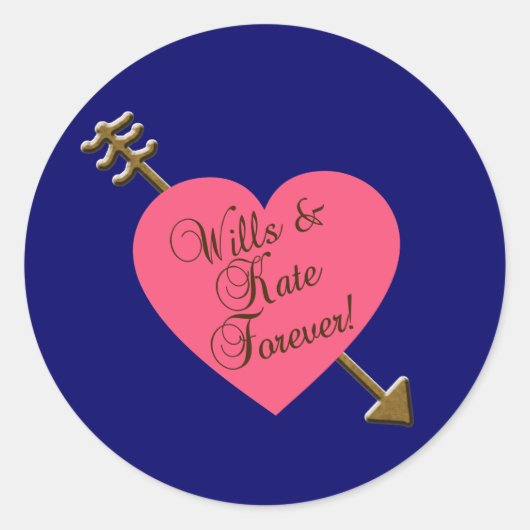 Wills en Kate Forever! Producten Ronde Sticker (Voorkant)