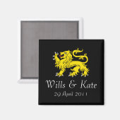 Wills en Kate Royal Wedding Herdenkingsmagneet Magneet (Voorkant / Achterkant)