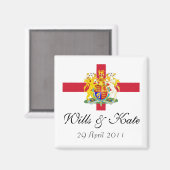Wills en Kate Royal Wedding Keepsake Magnet (Voorkant / Achterkant)