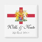 Wills en Kate Royal Wedding Keepsake Magnet (Voorkant)