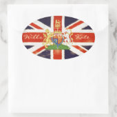 Wills en Kate Royal Wedding Oval Sticker (Tas)