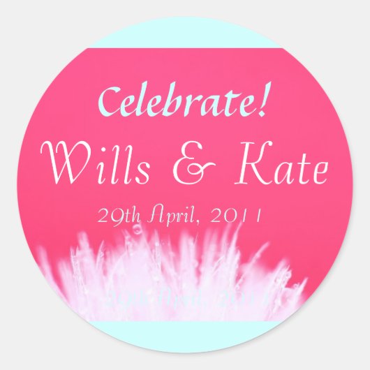 Wills en Kate Royal Wedding Stickers (Voorkant)