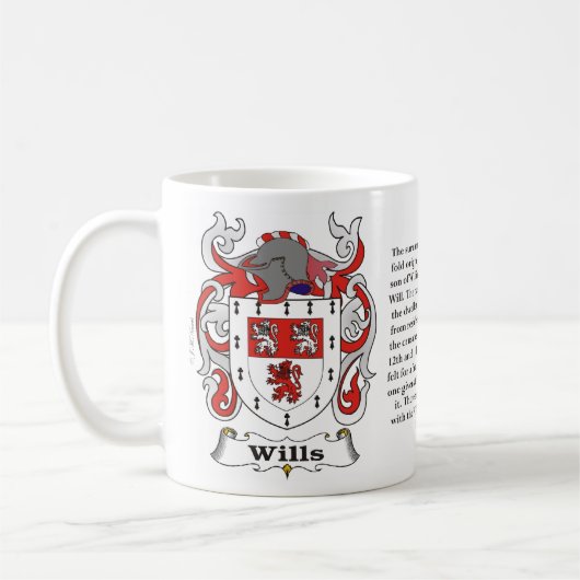 Wills Family Coat of Arms mok (Links)