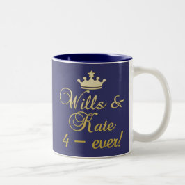 Wills & Kate 4-Ever T-shirts, Mokken, Gifts Tweekleurige Koffiemok