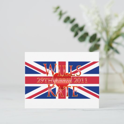 Wills & Kate Briefkaart (Staand voorkant)