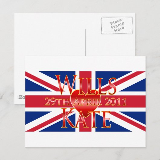 Wills & Kate Briefkaart (Voorkant / Achterkant)