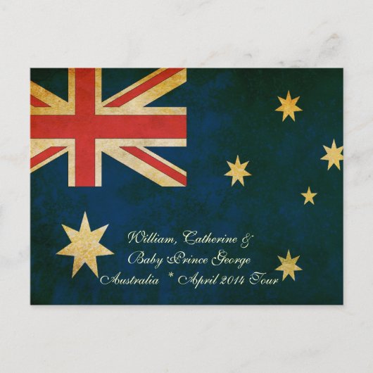 Wills Kate en Baby George Australia 2014 Briefkaar Briefkaart (Voorkant)