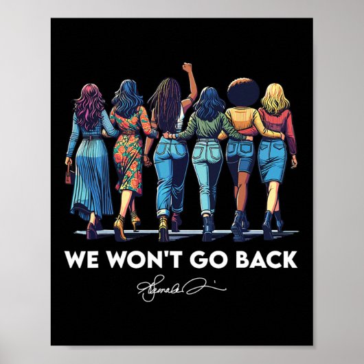 Will't Go Back Harris W 2024 Kamala Harris Poster (Voorkant)