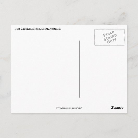 willunga strand briefkaart (Achterkant)