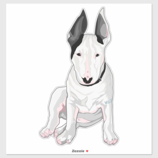 "WILLY" Bull Terrier Sticker (Vel)