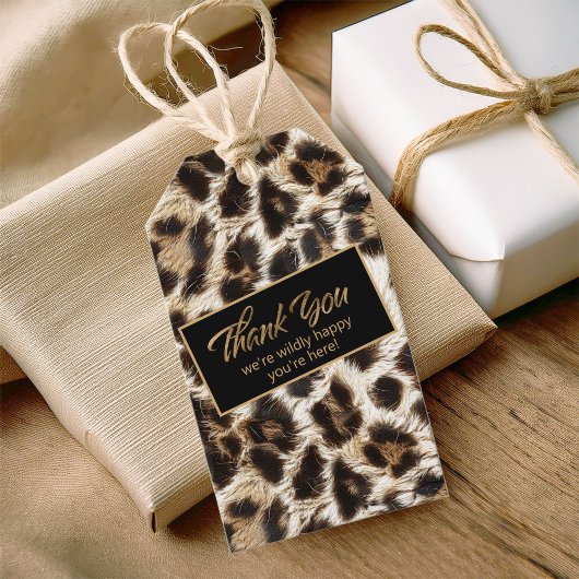 Willy Happy Bedankt White Leopard ID1157 Cadeaulabel