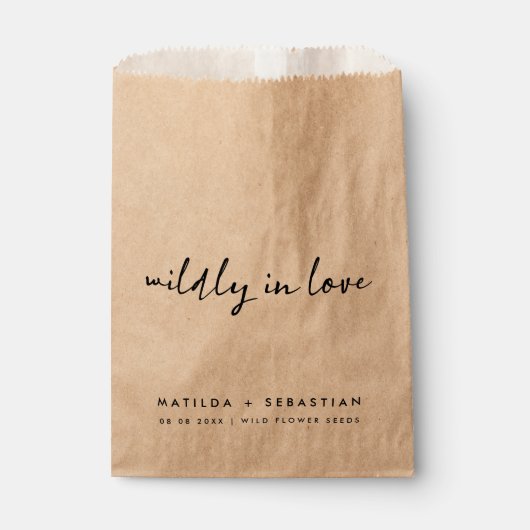 Willy in Love | Wildbloemzaad Rustic Wedding Bedankzakje (Voorkant)