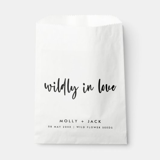 Willy in Love | Zaaigoed van wilde bloemen Moderne Bedankzakje (Voorkant)