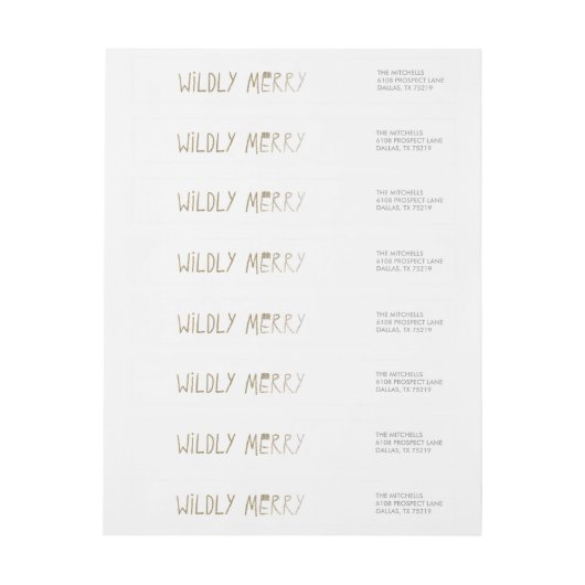Willy Merry Return Address Labels (Vel)
