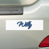 Willy Name blue Aufkleber Sticker Autoaufkleber (Op auto)