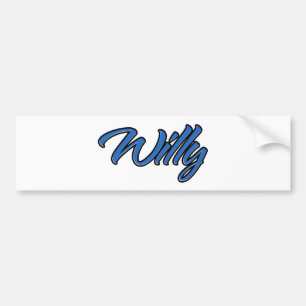 Willy Name blue Aufkleber Sticker Autoaufkleber