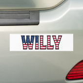 Willy Name Vorname USA Aufkleber Sticker Auto (Op auto)
