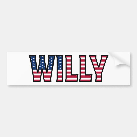 Willy Name Vorname USA Aufkleber Sticker Auto (Voorkant)