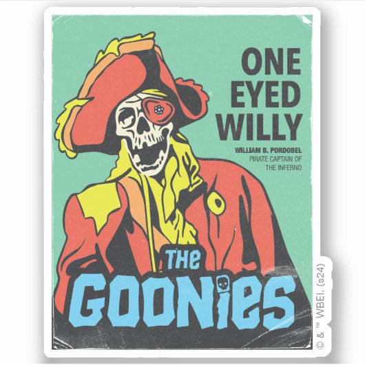 Willy Pirate Kapitein van het Inferno Sticker (Voorkant)