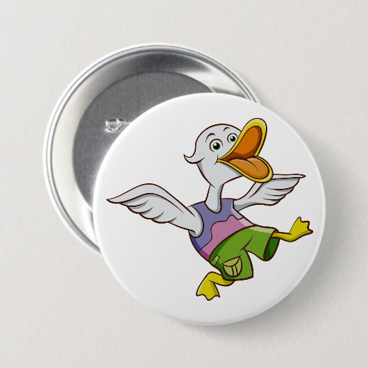 Willy Quack Ronde Button 7,6 Cm (Voorkant /achterkant)
