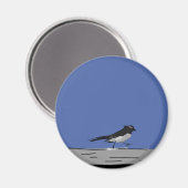 "Willy Wagtail" magneet (blauw) (Voorkant / Achterkant)
