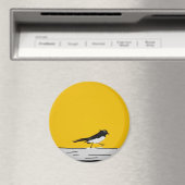 "Willy Wagtail" magneet (geel) (Insitu (Vaatwasser))