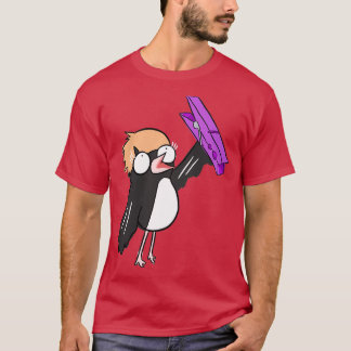 Willy Wagtail met een Peg T-shirt
