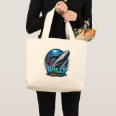 Willy Walvis – Flippin’ Vrij. Grappig Grote Tote Bag (Voorkant (product))