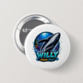 Willy Walvis – Flippin’ Vrij. Grappig Ronde Button 5,7 Cm (Voorkant /achterkant)