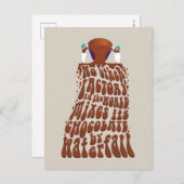Willy Wonka Chocolate Waterfall Typografie Briefkaart (Voorkant / Achterkant)
