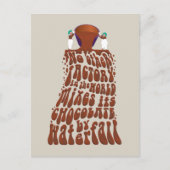 Willy Wonka Chocolate Waterfall Typografie Briefkaart (Voorkant)