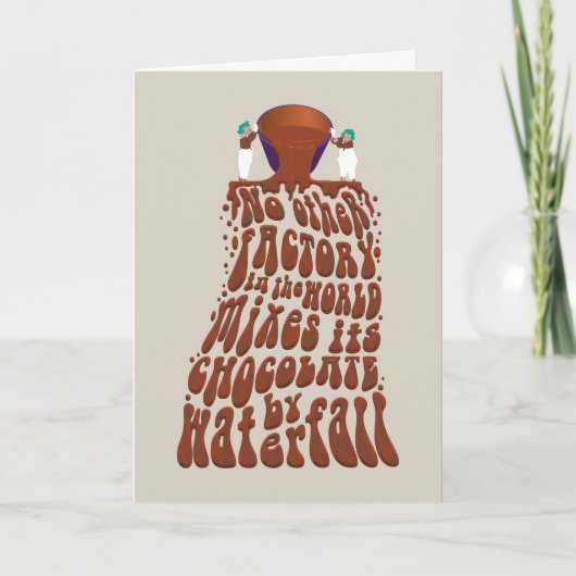 Willy Wonka Chocolate Waterfall Typografie Kaart (Voorkant)