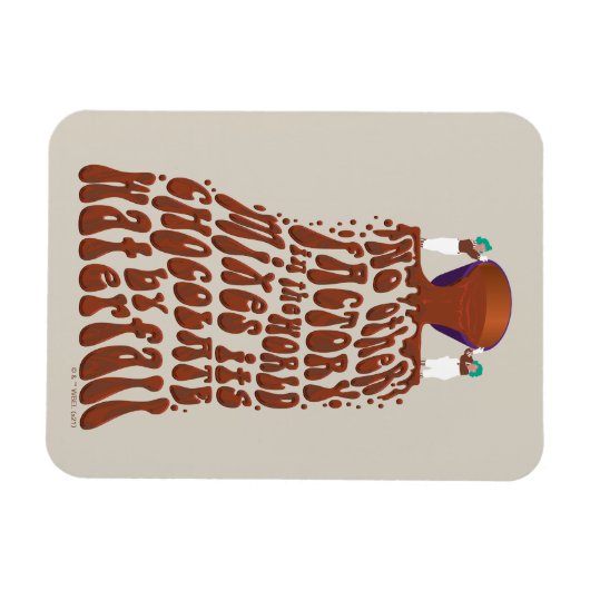 Willy Wonka Chocolate Waterfall Typografie Magneet (Horizontaal)