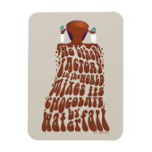 Willy Wonka Chocolate Waterfall Typografie Magneet (Verticaal)