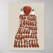 Willy Wonka Chocolate Waterfall Typografie Poster (Voorkant)