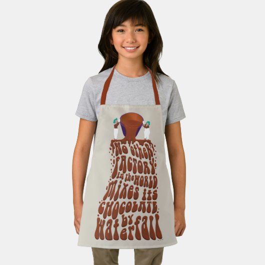 Willy Wonka Chocolate Waterfall Typografie Schort (Insitu)