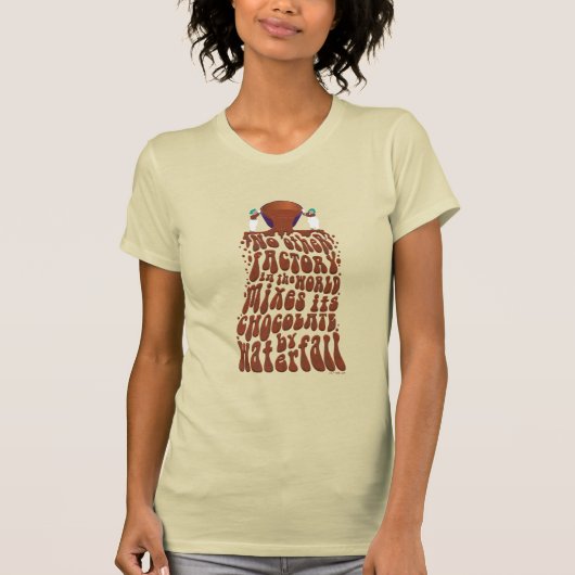 Willy Wonka Chocolate Waterfall Typografie T-shirt (Voorkant)