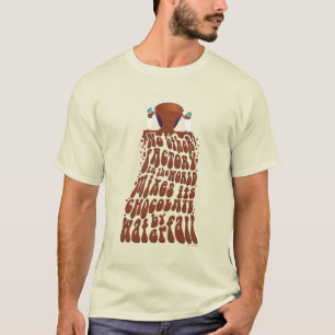 Willy Wonka Chocolate Waterfall Typografie T-shirt
