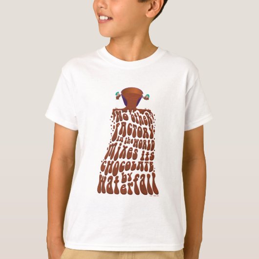 Willy Wonka Chocolate Waterfall Typografie T-shirt (Voorkant)
