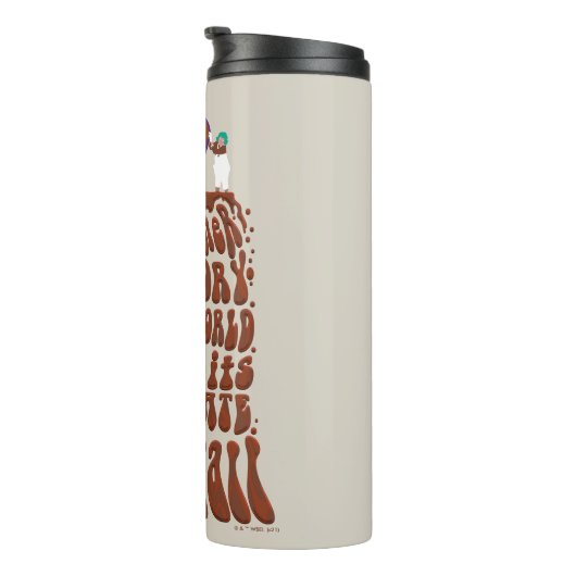 Willy Wonka Chocolate Waterfall Typografie Thermosbeker (Geroteerd rechts)