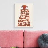 Willy Wonka Chocolate Waterfall Typography Canvas Afdruk (Insitu (Woonkamer))