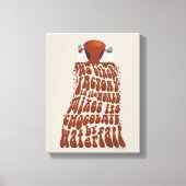 Willy Wonka Chocolate Waterfall Typography Canvas Afdruk (Voorkant)