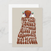 Willy Wonka Chocolate Waterfall Typography Notitiekaartje (Voorkant / Achterkant)