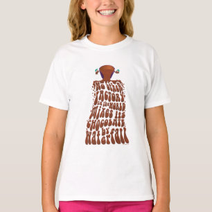 Willy Wonka Chocolate Watervaltypografie T-shirt