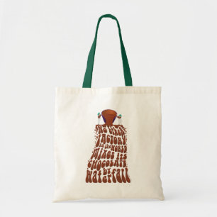 Willy Wonka Chocolate Watervaltypografie Tote Bag