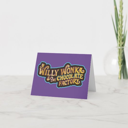 Willy Wonka & de Chocoladefabriek Logo Notitiekaartje (Voorkant)